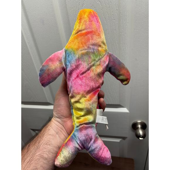 Tie-Dyed Dolphin Multicolor Stuffed Animal Lightweight Plush 13" - Picture 3 of 7